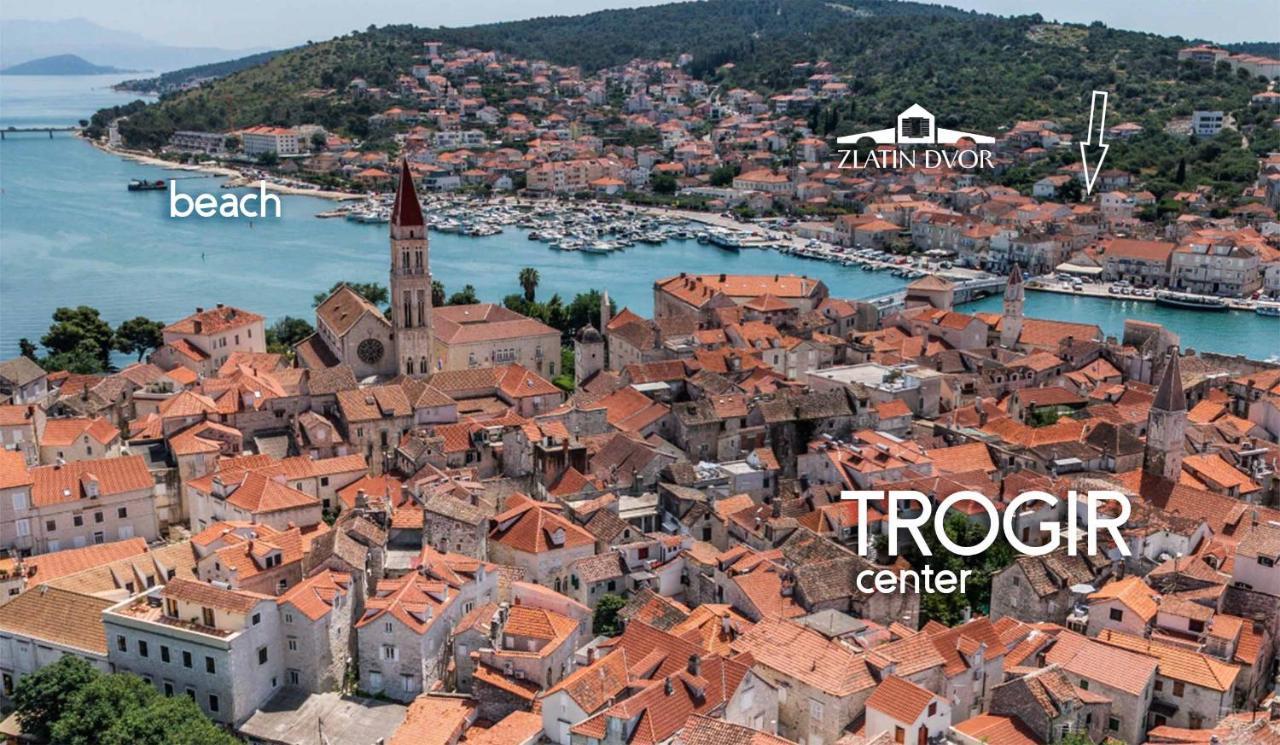 Zlatin Dvor - Apartments For 3, Terrace, Trogir Center, Beach At 5-Min, Bike Friendly Εξωτερικό φωτογραφία